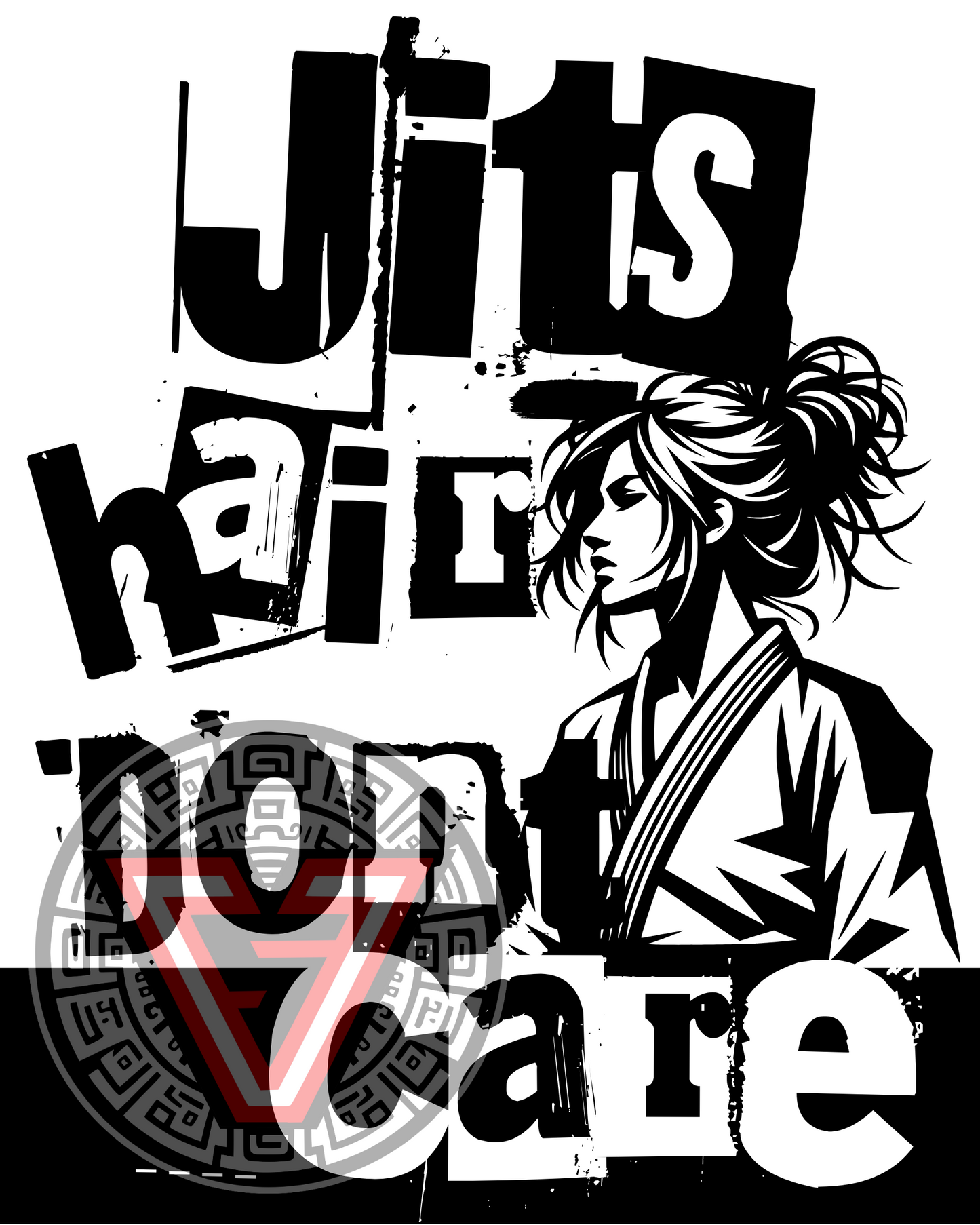 Jits Hair Don't Care - Stickers