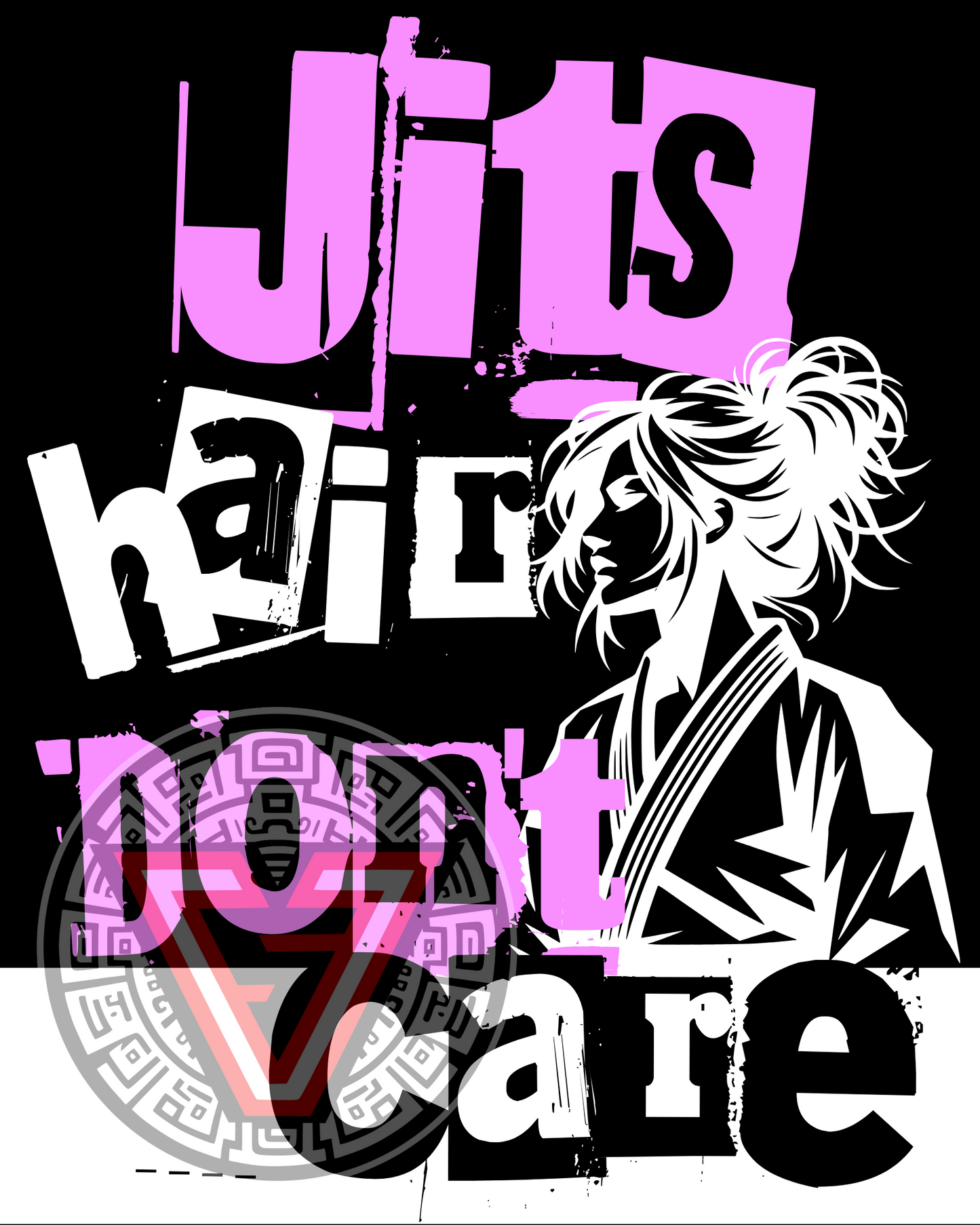 Jits Hair Don't Care - Stickers