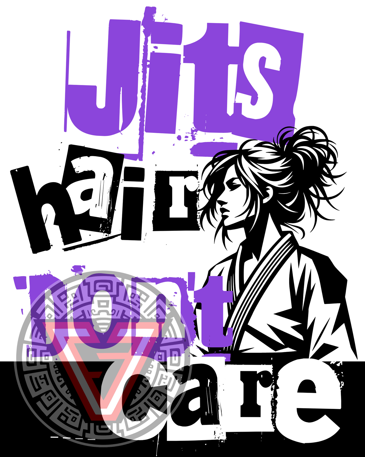 Jits Hair Don't Care - Stickers